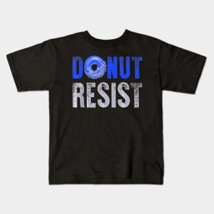 Police Officer Shirt Thin Blue Line Donut Resist Joke Gift Kids T-Shirt